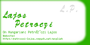 lajos petroczi business card